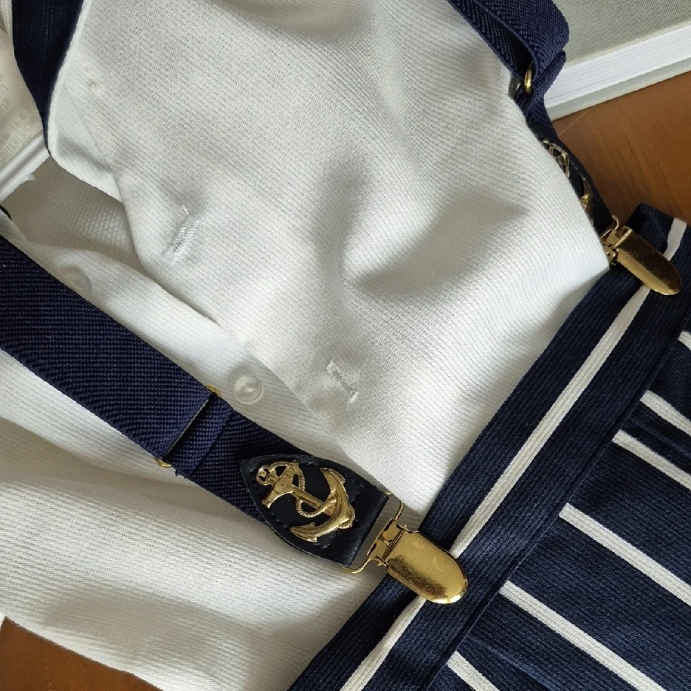 Nautical vintage  Baby Outfit with Hat - Picture 3 of 6